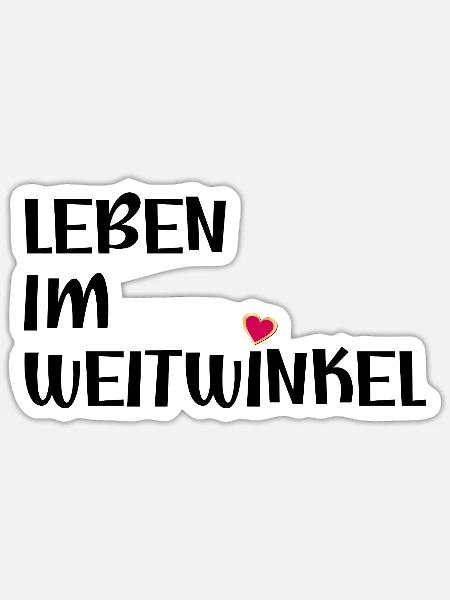 LEBEN IM WEITWINKEL - SOLIDARITAET - Sticker Größe S (10 x 10 cm) - Mattweiß