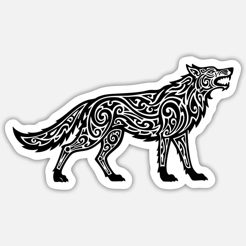 Wolf of the Caucasus - Sticker size S (10 x 10 cm) - white matte