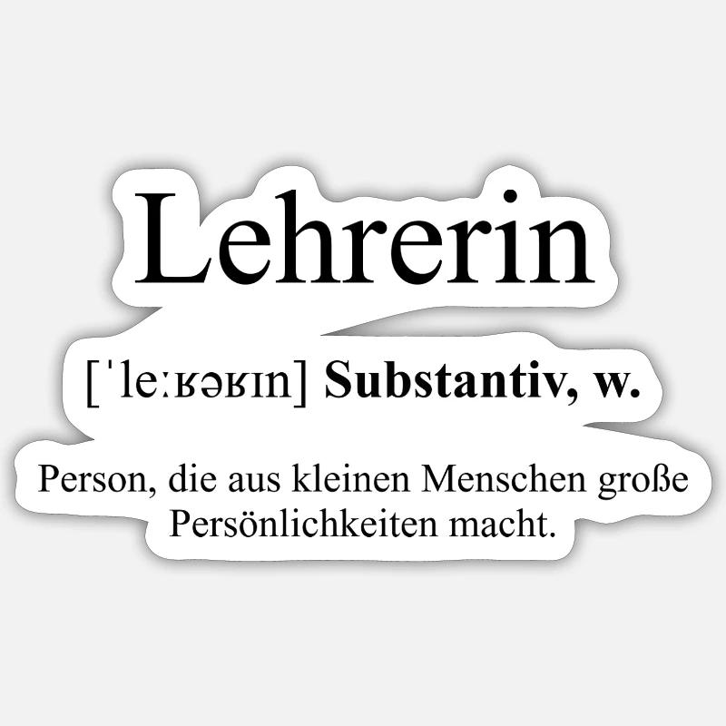 Lehrerin Definition Dictionary Sticker Größe S (10 x 10 cm)
