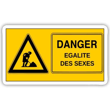 Geschlechtergleichheit - Sticker Größe S (10 x 10 cm) - Mattweiß - Vorne