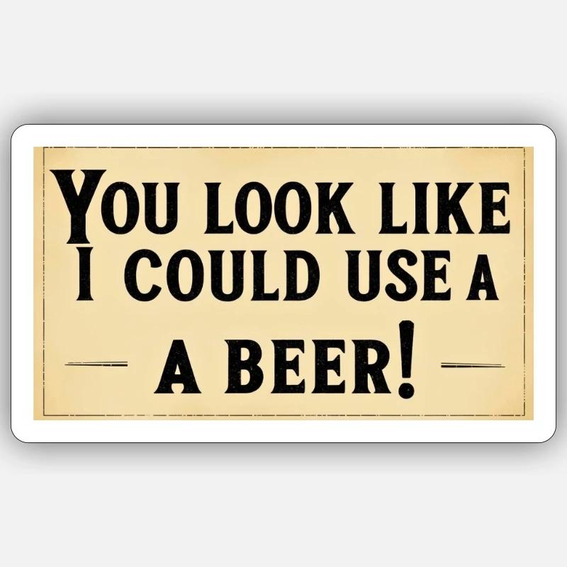Bierdurst - Sticker Größe S (10 x 10 cm) - Mattweiß