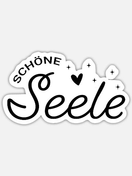 Schöne Seele - Sticker Größe S (10 x 10 cm) - Mattweiß