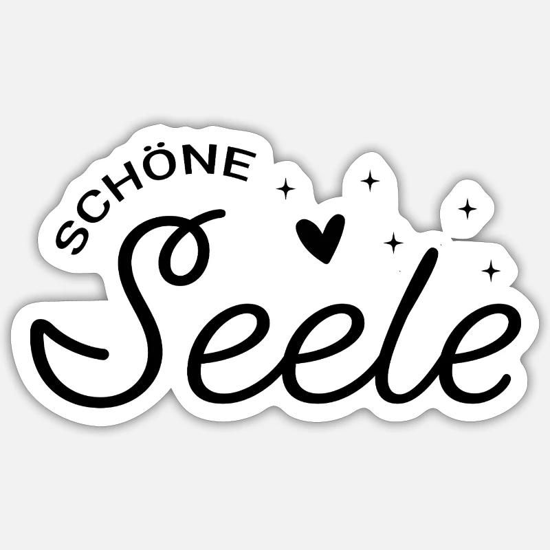 Schöne Seele - Sticker Größe S (10 x 10 cm) - Mattweiß