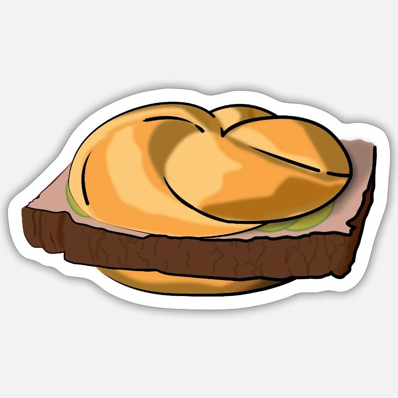 Leberkässemmel with extra style. Sticker size S (10 x 10 cm)