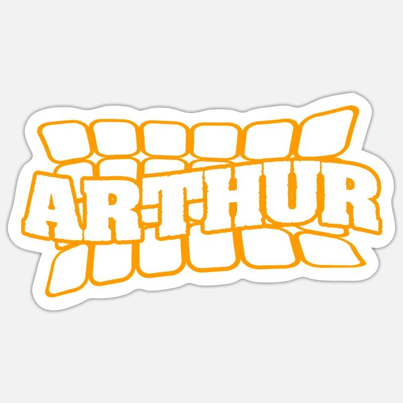 Name Arthur - Sticker size S (10 x 10 cm) - white matte