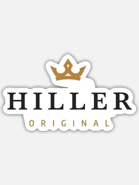 Hiller Original Familienlogo - Sticker Größe S (10 x 10 cm) - Mattweiß