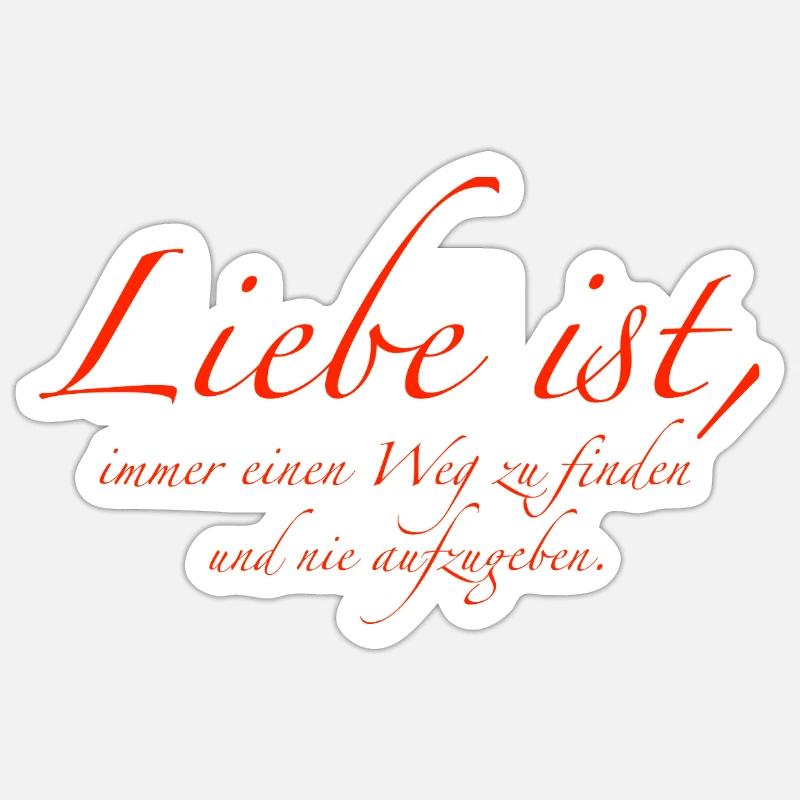 Liebe ist..... - Sticker Größe S (10 x 10 cm) - Mattweiß