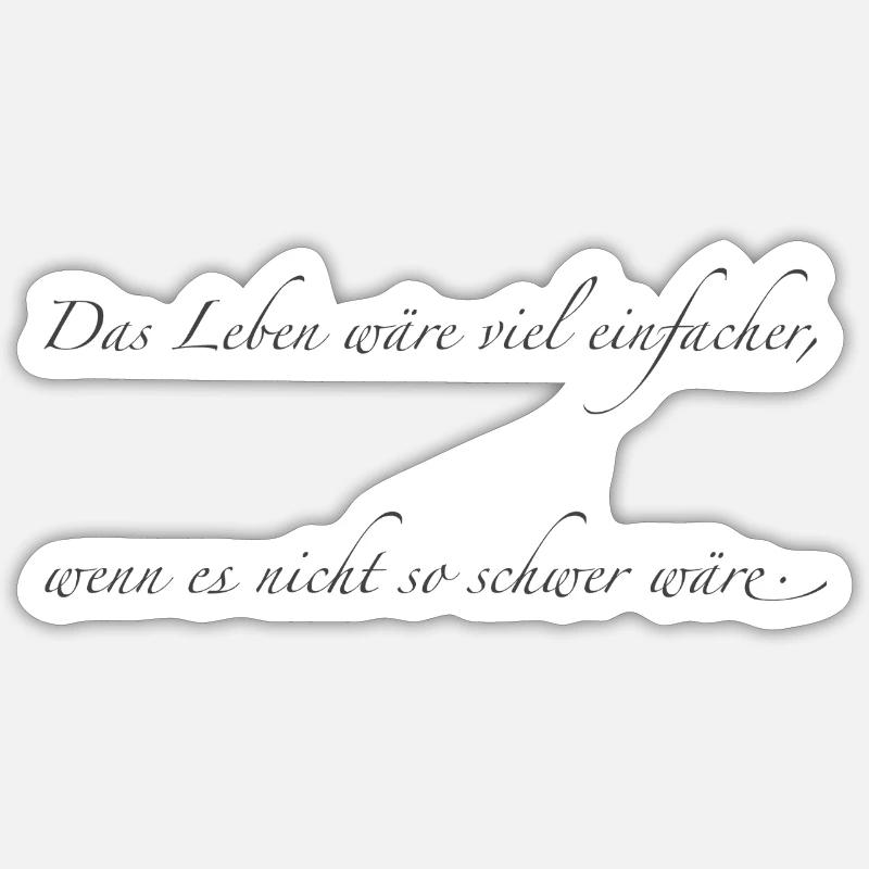 das Leben - Sticker Größe S (10 x 10 cm) - Mattweiß