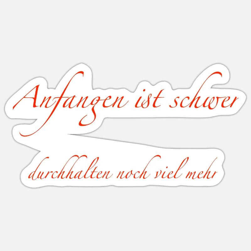 It's hard to get started Sticker size S (10 x 10 cm)