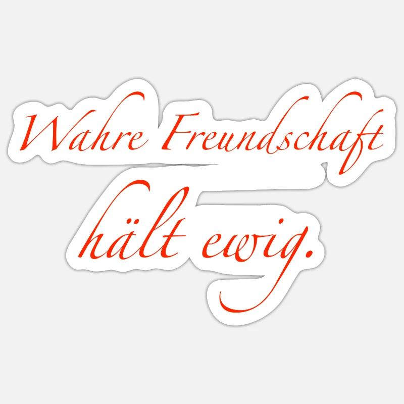 La véritable amitié - Sticker taille S (10 x 10 cm) - blanc mat