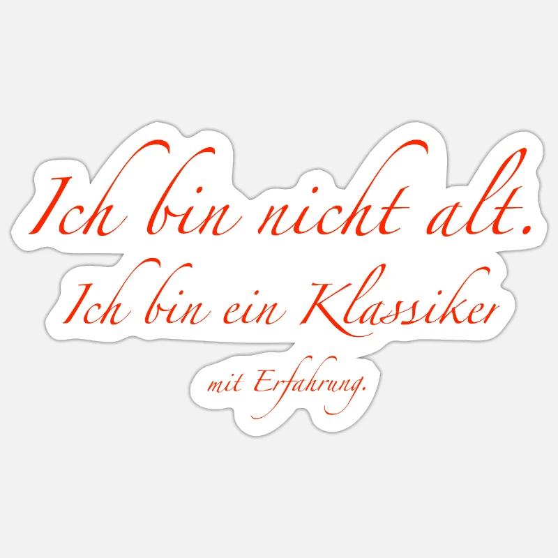 I'm not old - Sticker size S (10 x 10 cm) - white matte