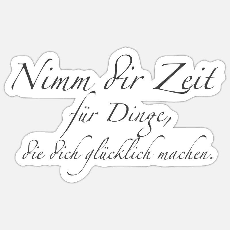 take your time - Sticker size S (10 x 10 cm) - white matte