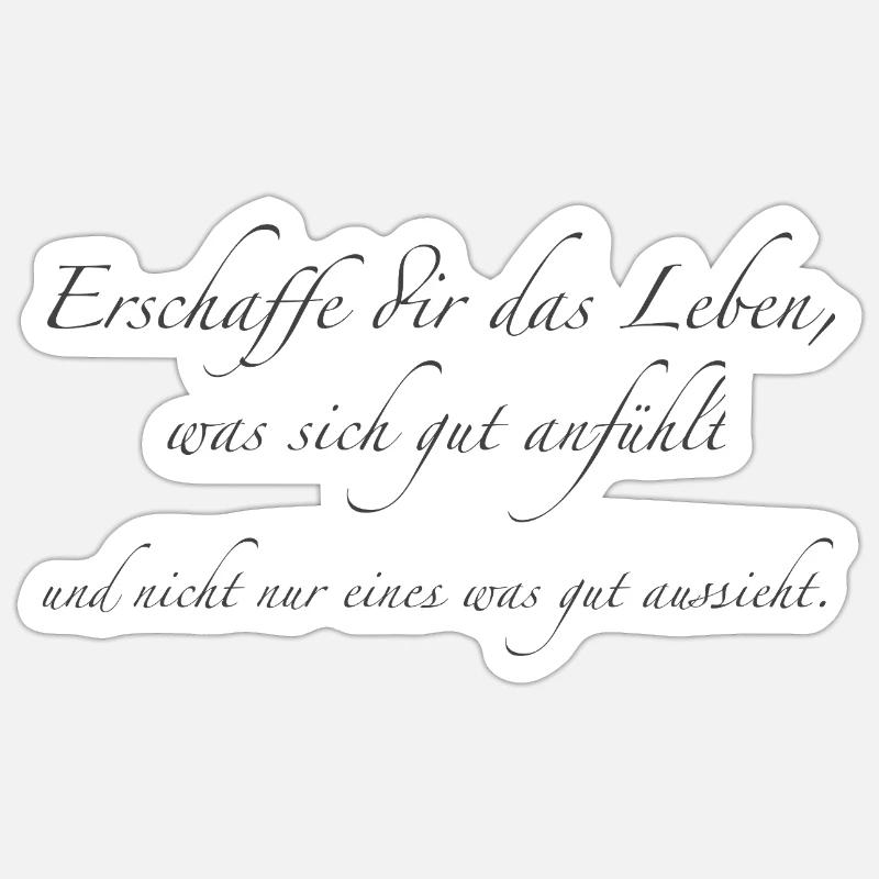 erschaffe dir das Leben Sticker Größe S (10 x 10 cm)