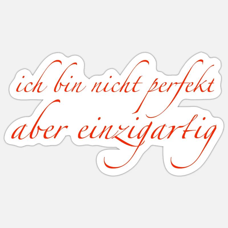 ich bin nicht perfekt Sticker Größe S (10 x 10 cm)