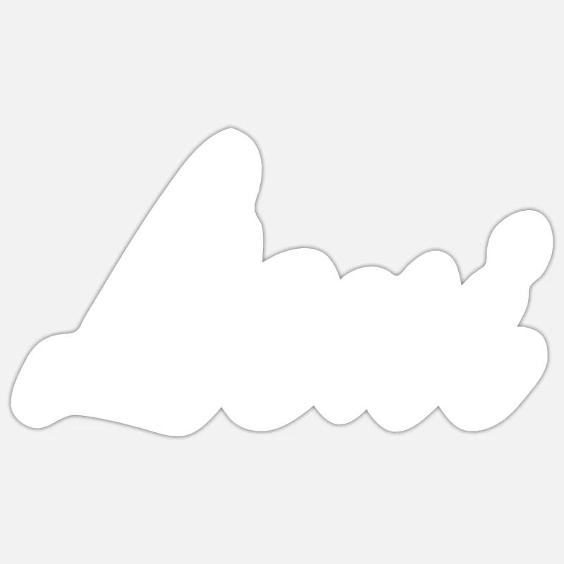 Lène - Sticker taille S (10 x 10 cm) - blanc mat