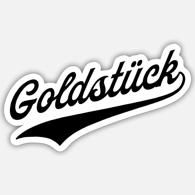 Goldstuck - Sticker Größe S (10 x 10 cm) - Mattweiß