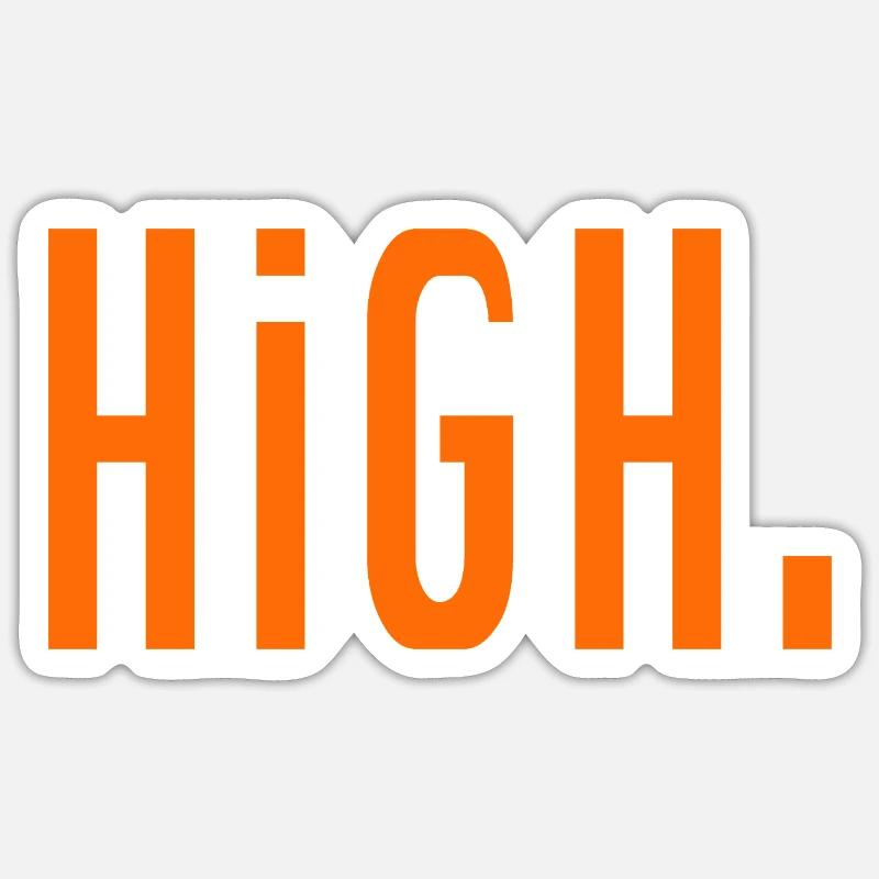Haut. - Sticker taille S (10 x 10 cm) - blanc mat