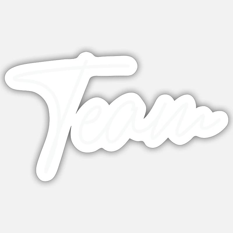 team - Sticker Größe S (10 x 10 cm) - Mattweiß