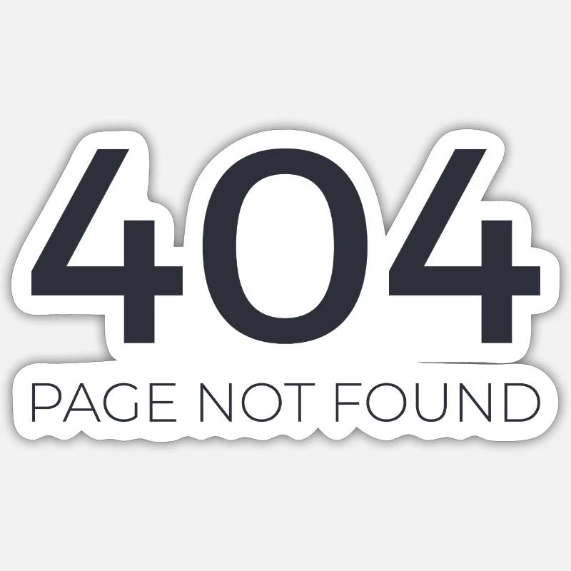 Fehler 404 Sticker Größe S (10 x 10 cm)