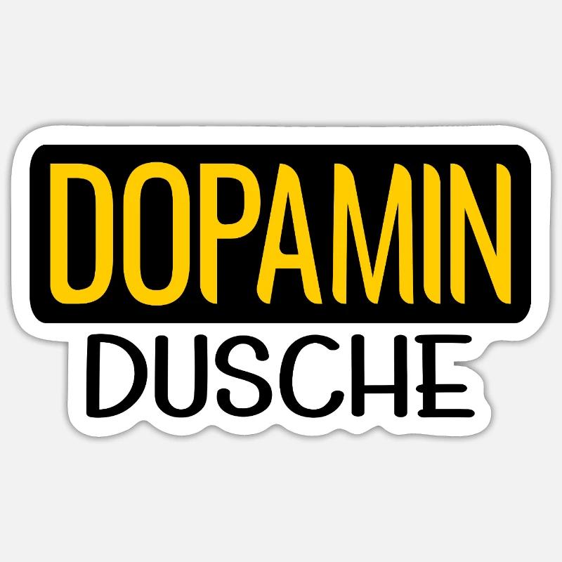 DOPAMINE SHOWER BRAIN - Sticker size S (10 x 10 cm) - white matte