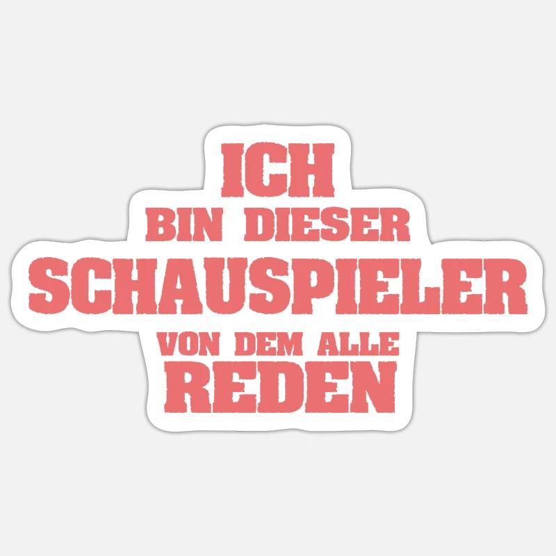 Beruf Schauspieler - Sticker Größe S (10 x 10 cm) - Mattweiß