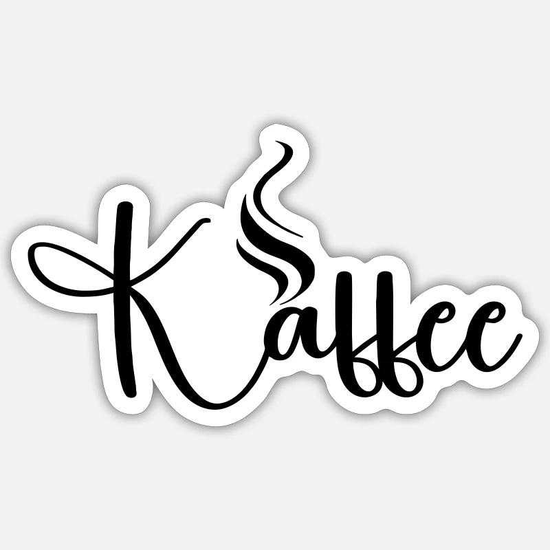 Kaffe_Motiv - Sticker size S (10 x 10 cm) - white matte