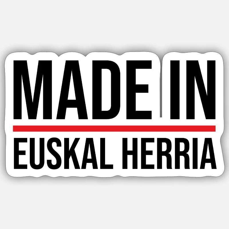 Made in pays basque - Sticker taille S (10 x 10 cm) - blanc mat
