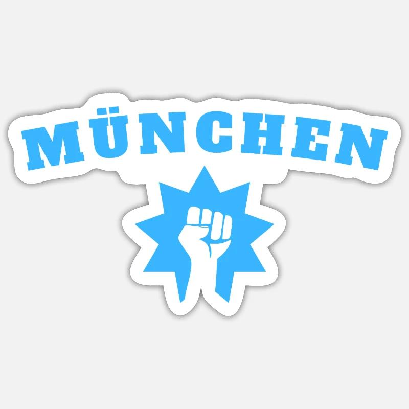 München - Sticker Größe S (10 x 10 cm) - Mattweiß