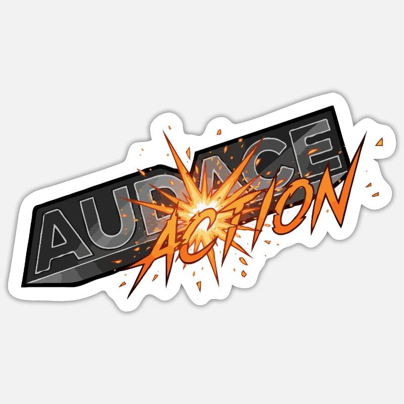 Audace et action - Sticker size S (10 x 10 cm) - white matte