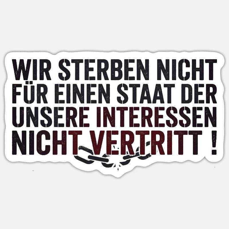 Protest Statement - Sticker size S (10 x 10 cm) - white matte
