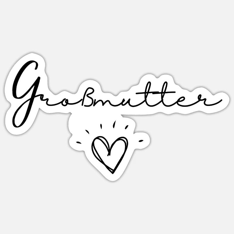 Großmutter - Sticker size S (10 x 10 cm) - white matte