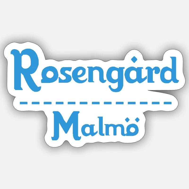 Rosengård – Malmö Sky Blue Design - Sticker taille S (10 x 10 cm) - blanc mat