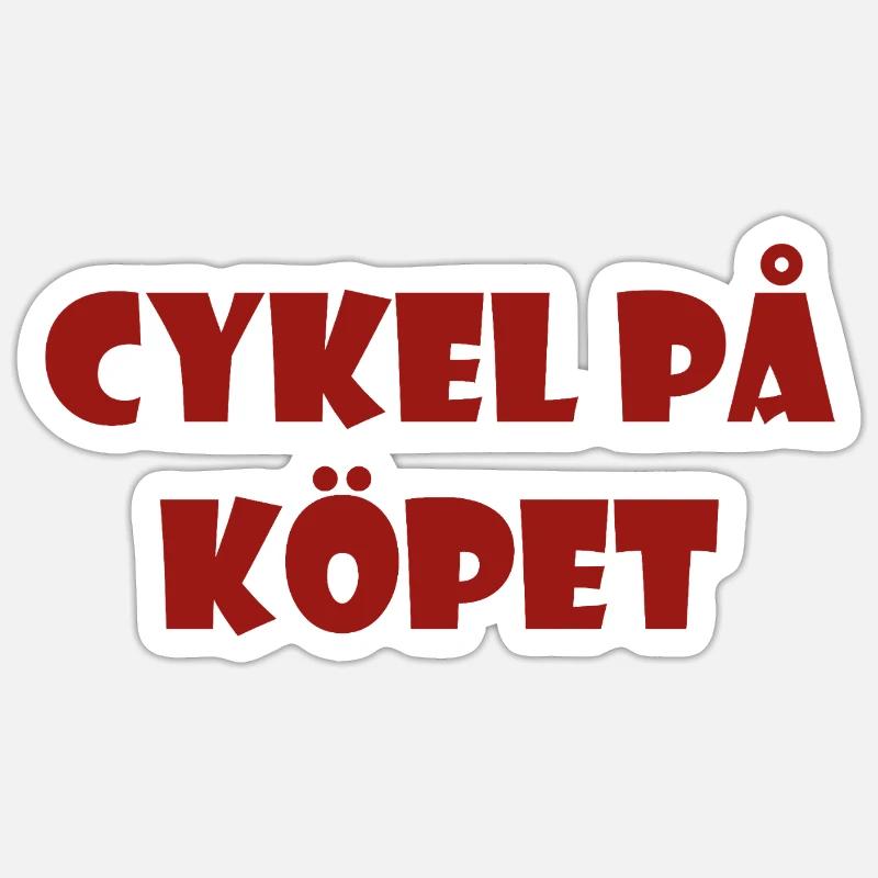 Bicycle in the Bargain – Conception de texte Sticker taille S (10 x 10 cm)