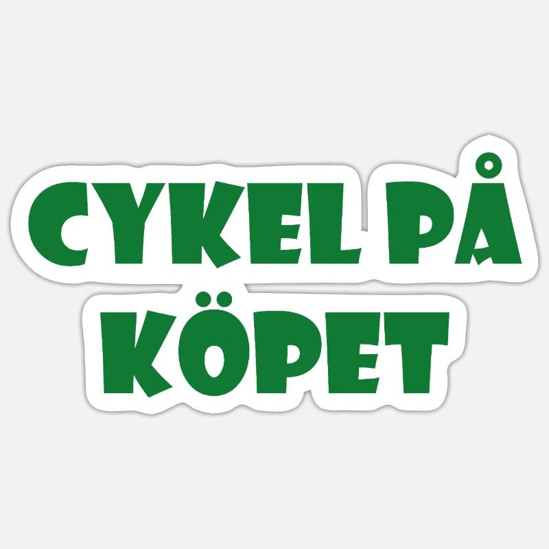 Bicycle in the Bargain – Conception de texte Sticker taille S (10 x 10 cm)