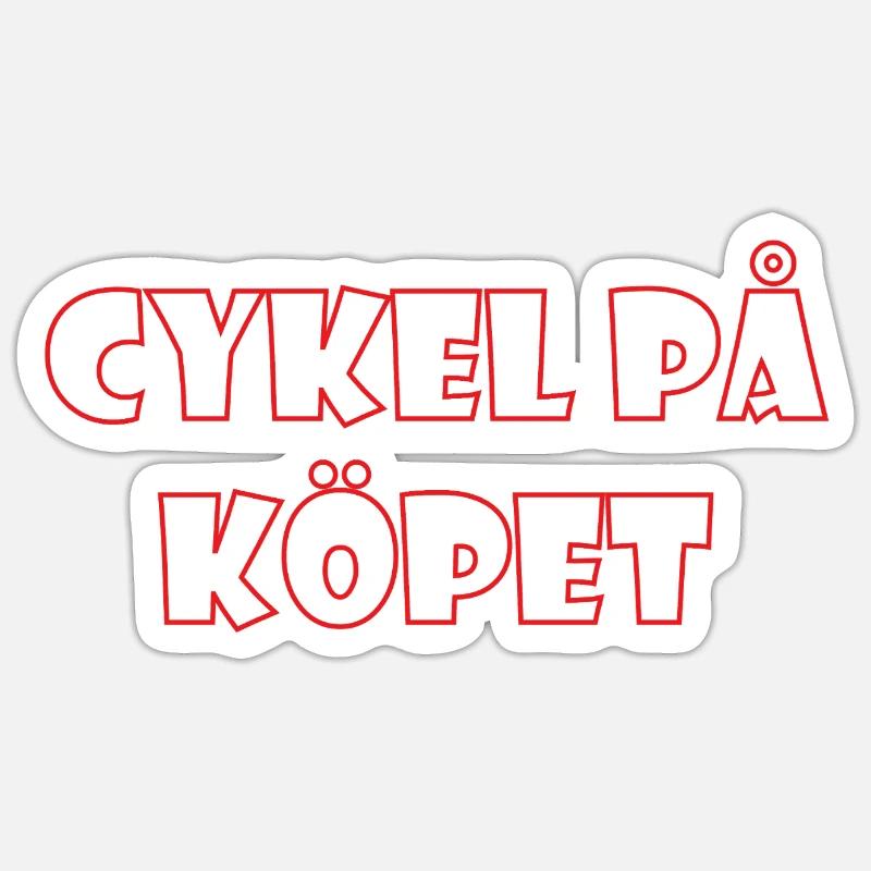 Bicycle in the Bargain – Conception de texte Sticker taille S (10 x 10 cm)