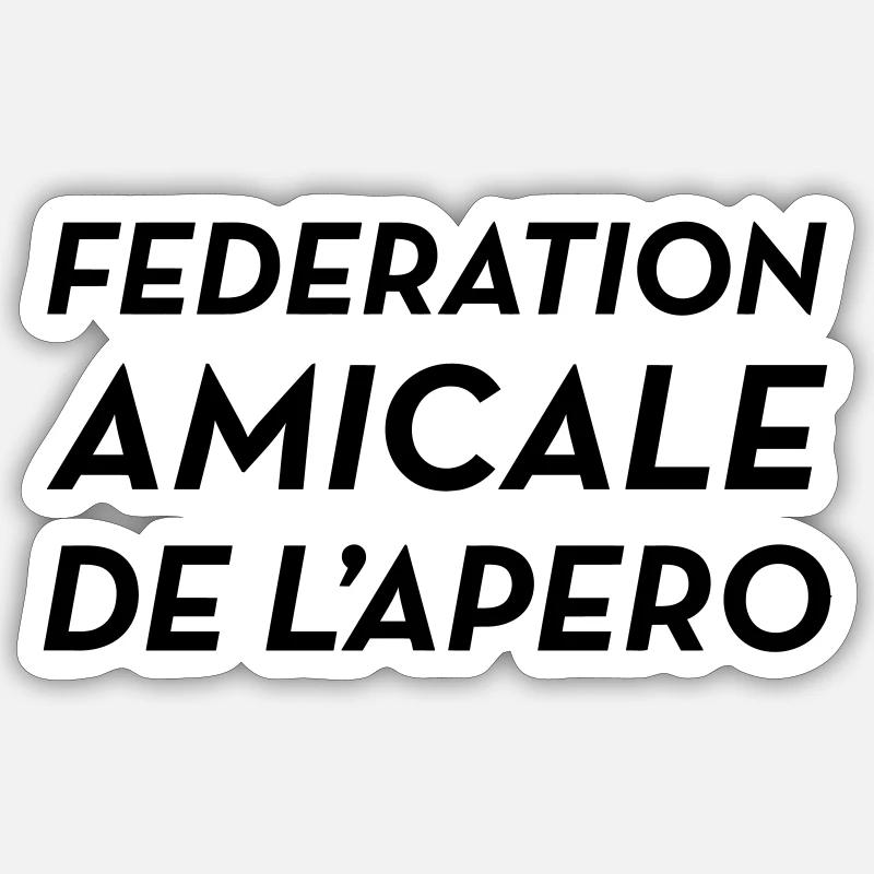 Fédération Amicale de l'Apéro - Sticker size S (10 x 10 cm) - white matte