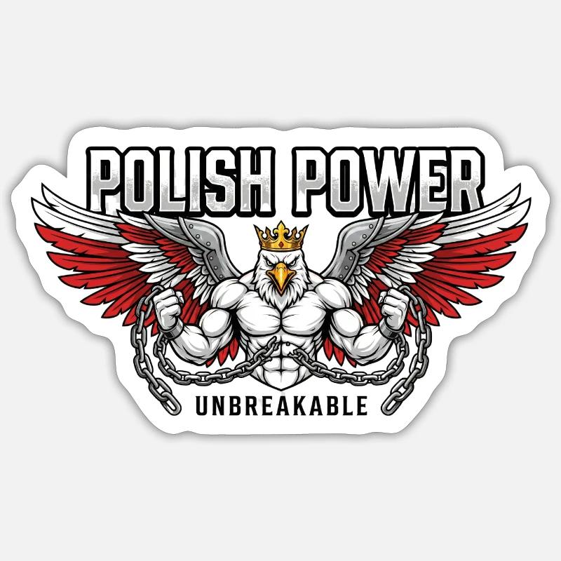 Polish Power - Husaria Gym Beast - Sticker size S (10 x 10 cm) - white matte