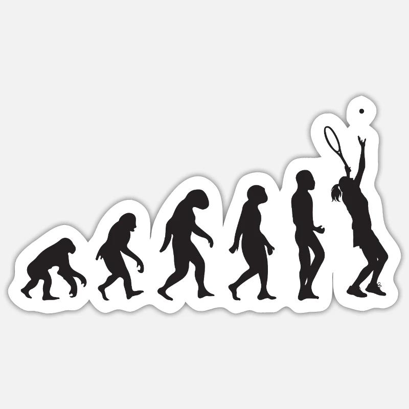 Tennis Evolution - Sticker size S (10 x 10 cm) - white matte