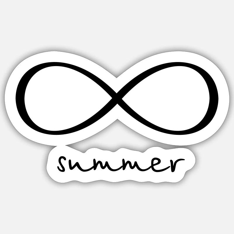 Buzzer du signe d’infini - Sticker taille S (10 x 10 cm) - blanc mat