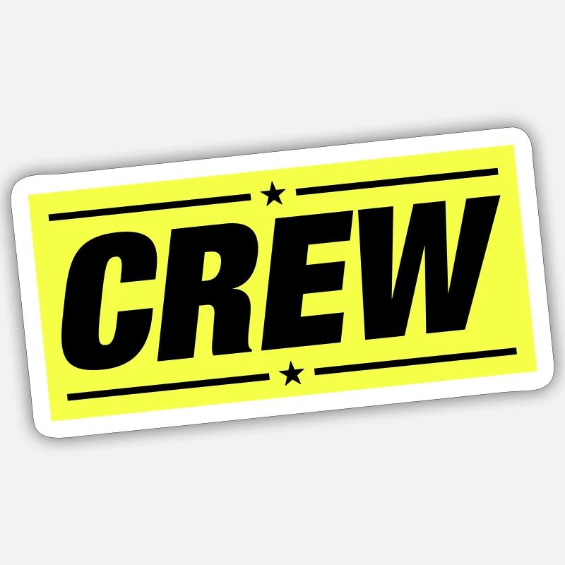 Crew - Sticker Größe S (10 x 10 cm) - Mattweiß