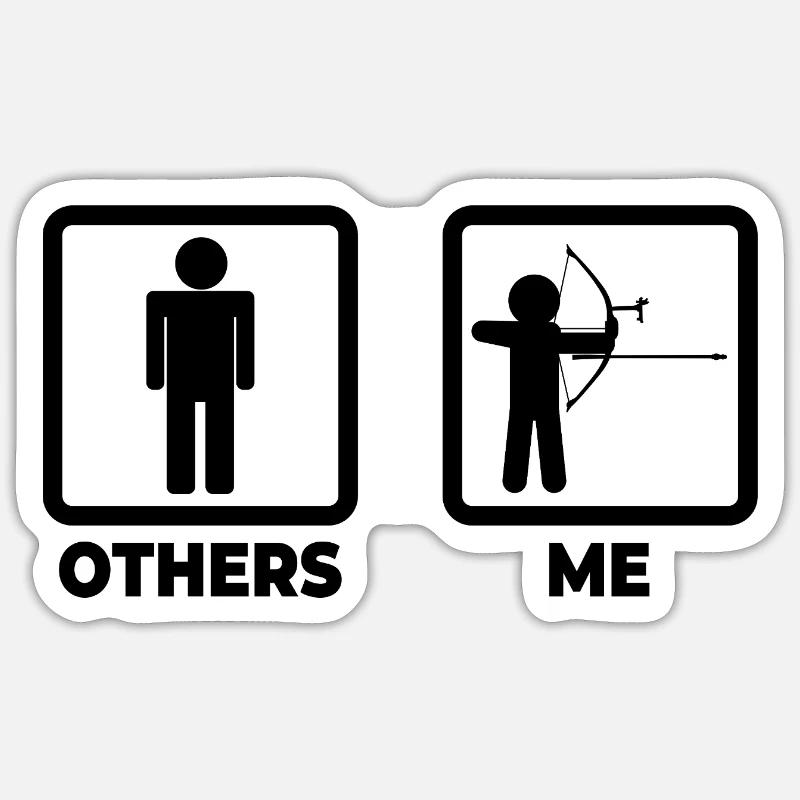 Funny archer Sticker size S (10 x 10 cm)