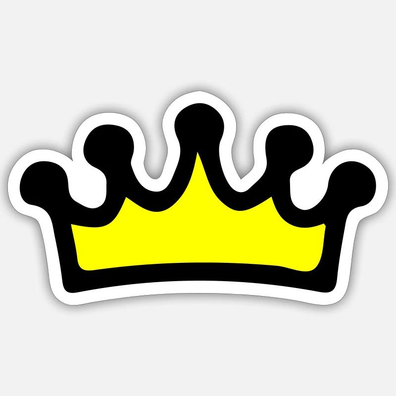 Krone Symbol Sticker Größe S (10 x 10 cm)