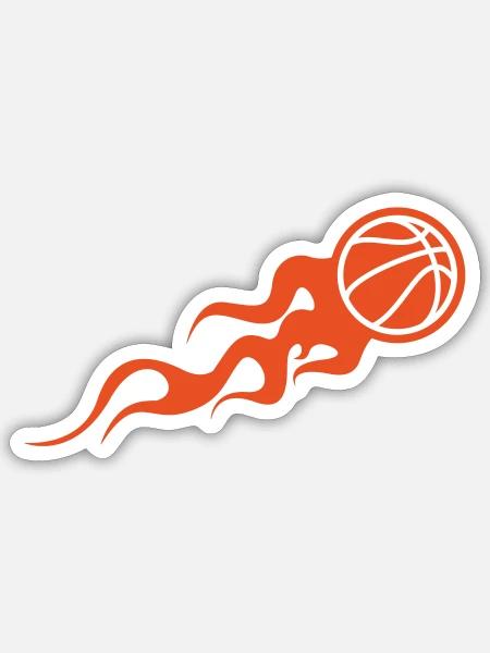 Basketball / Basketball / Basktet-Ball / Sport - Sticker Größe S (10 x 10 cm) - Mattweiß