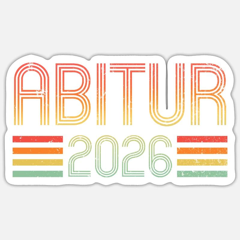 Abi 2026 - Abitur - Gift - Sticker size S (10 x 10 cm) - white matte