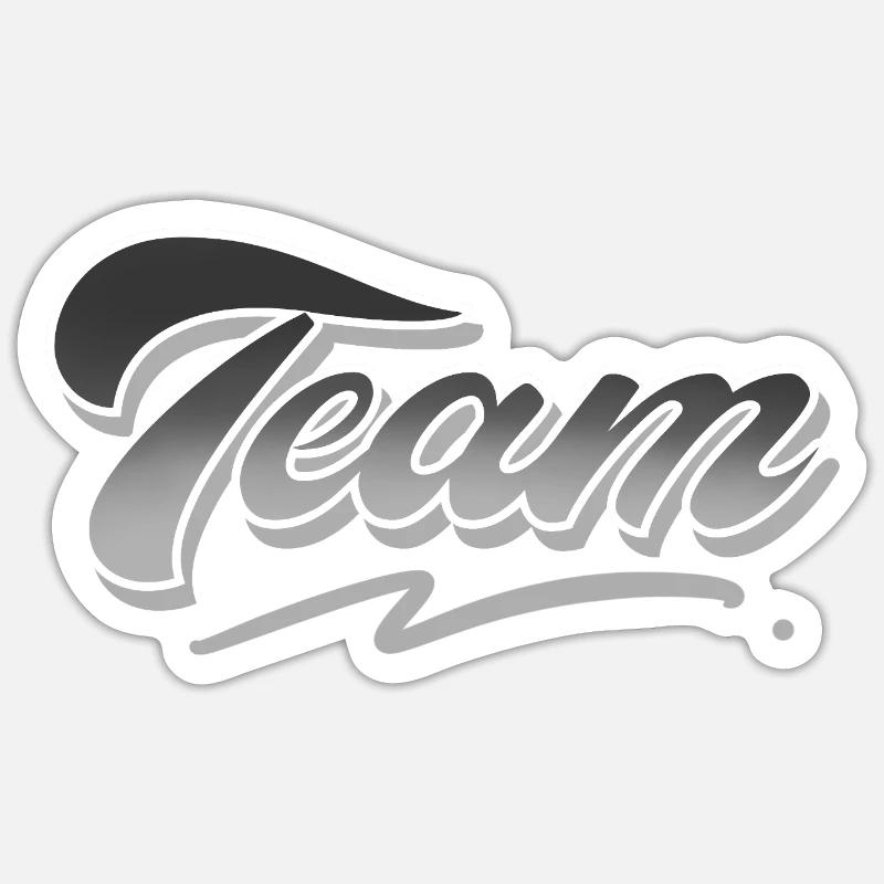 Équipe - Sticker taille S (10 x 10 cm) - blanc mat