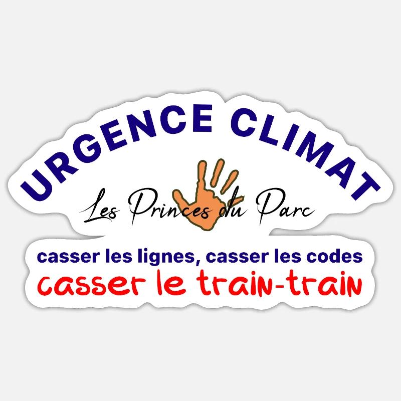 Urgence_climat_casser_le_train-train Sticker taille S (10 x 10 cm)