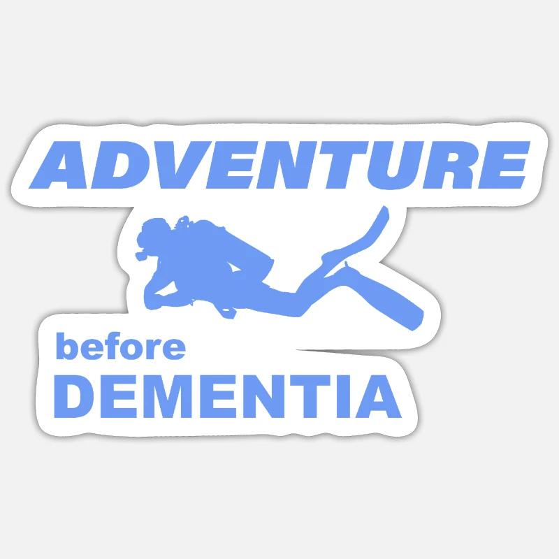 AVENTURE DE PLONGÉE - Sticker taille S (10 x 10 cm) - blanc mat