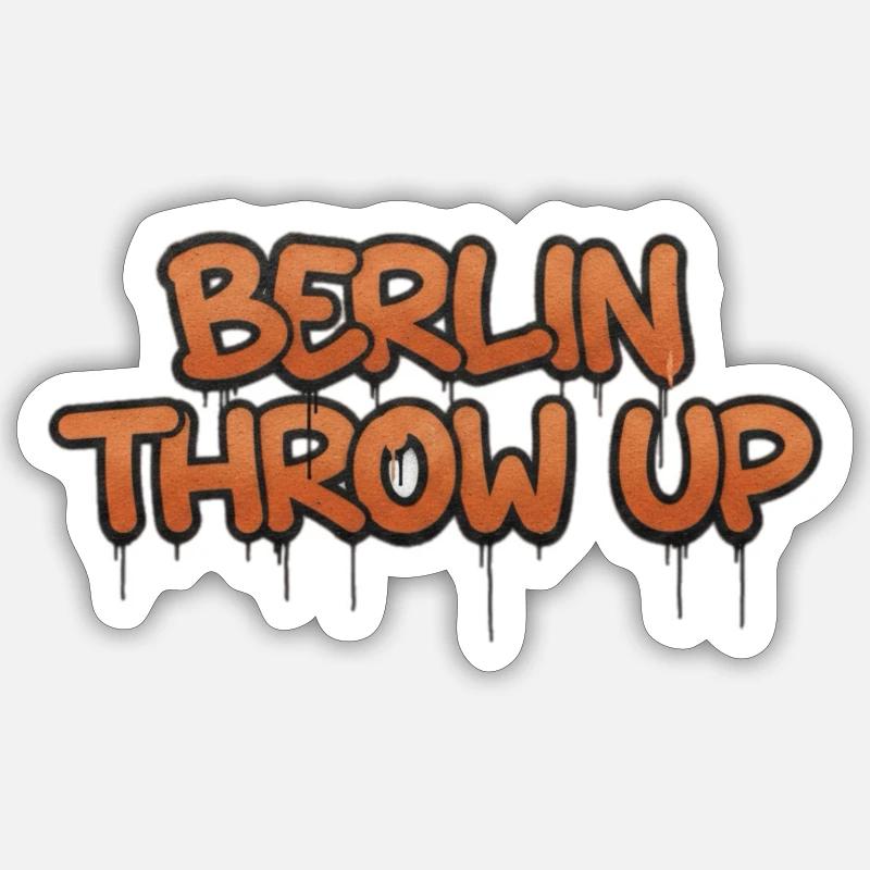 Graffiti à Berlin - Sticker taille S (10 x 10 cm) - blanc mat