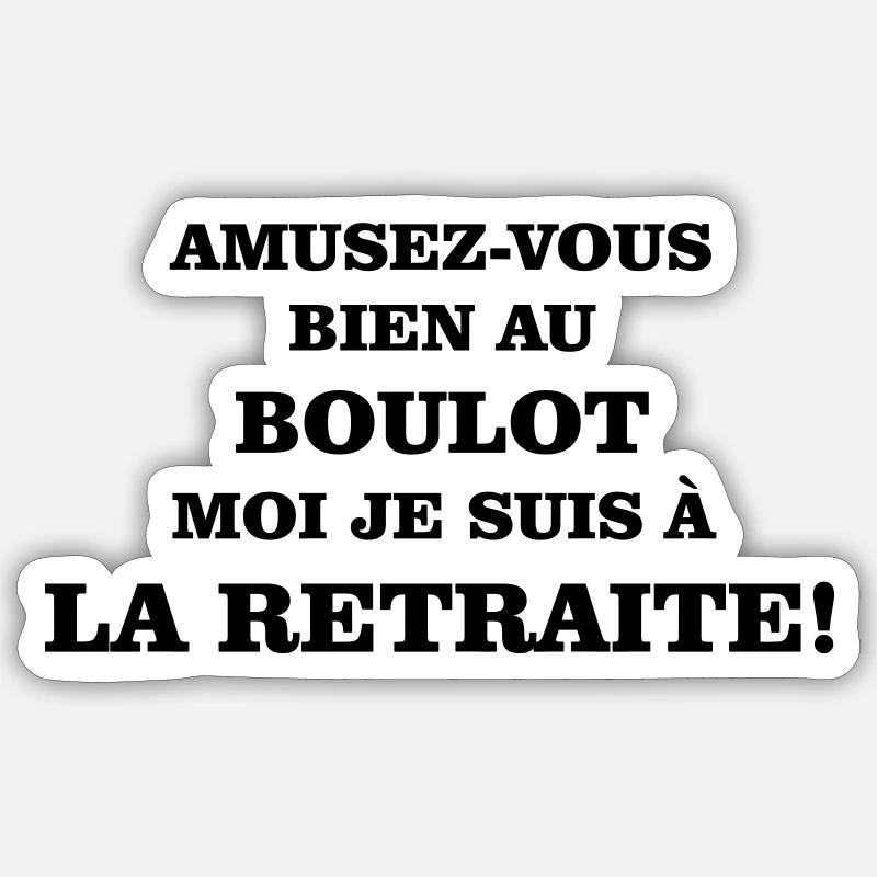 Retirement - Sticker size S (10 x 10 cm) - white matte