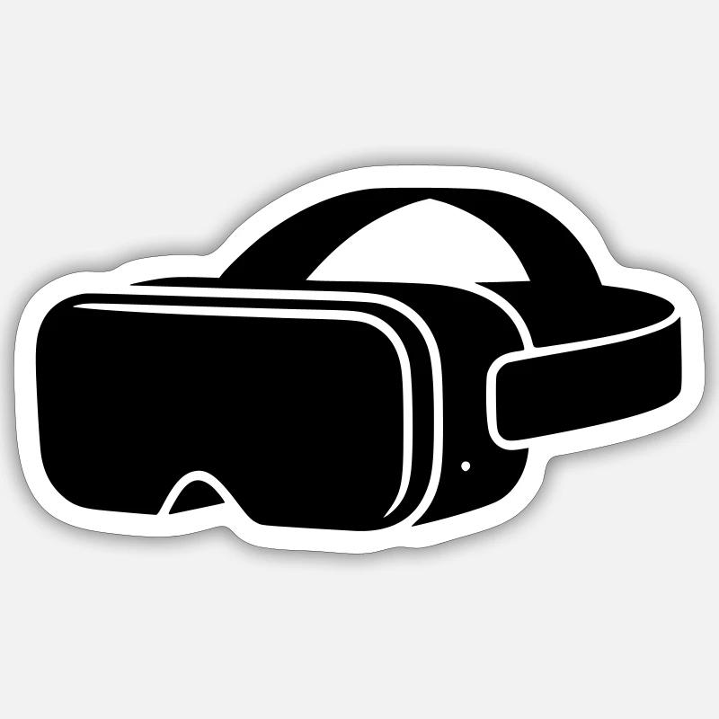 VR Brille Headset Icon Sticker Größe S (10 x 10 cm)